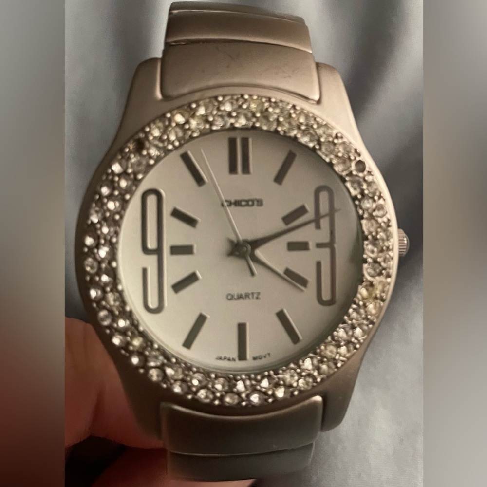 Chico’s Cuff Bracelet Metal Analog Watch - Needs Battery